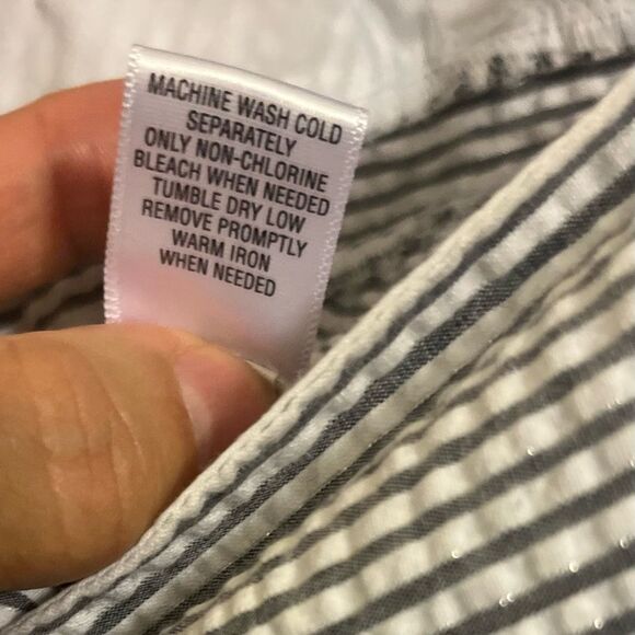 Isaac Mizrahi Black and White Striped Dress - Picture 5 of 5